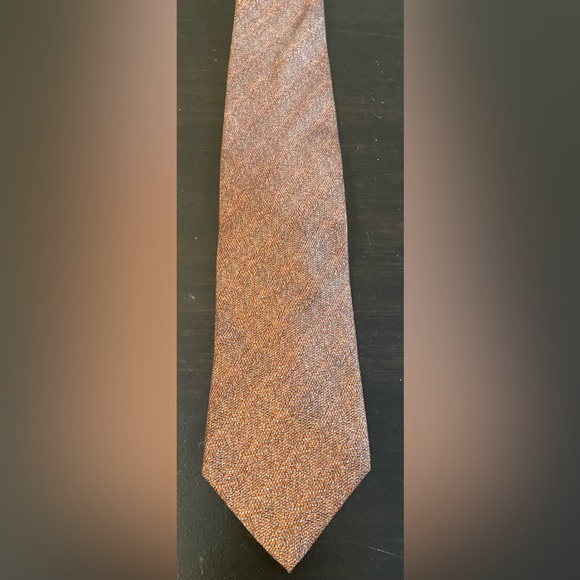 Ermenegildo Zegna Mens Rust Brown Silk Neck Tie - Picture 1 of 8